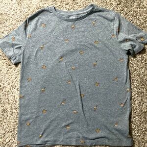 One navy shirt, size large, grey